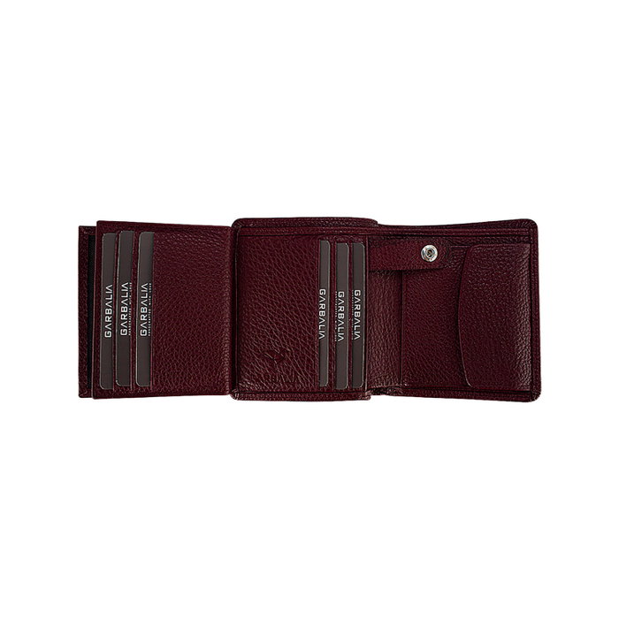 Zoozie Bags Cartera para Hombre Rojo Claret 100% Piel Auténtica Elegante y Funcional